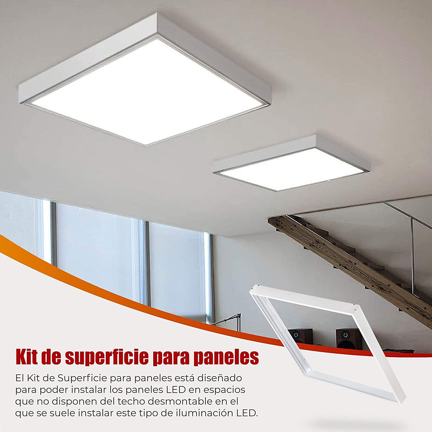 Marco superficie panel Led 60x60